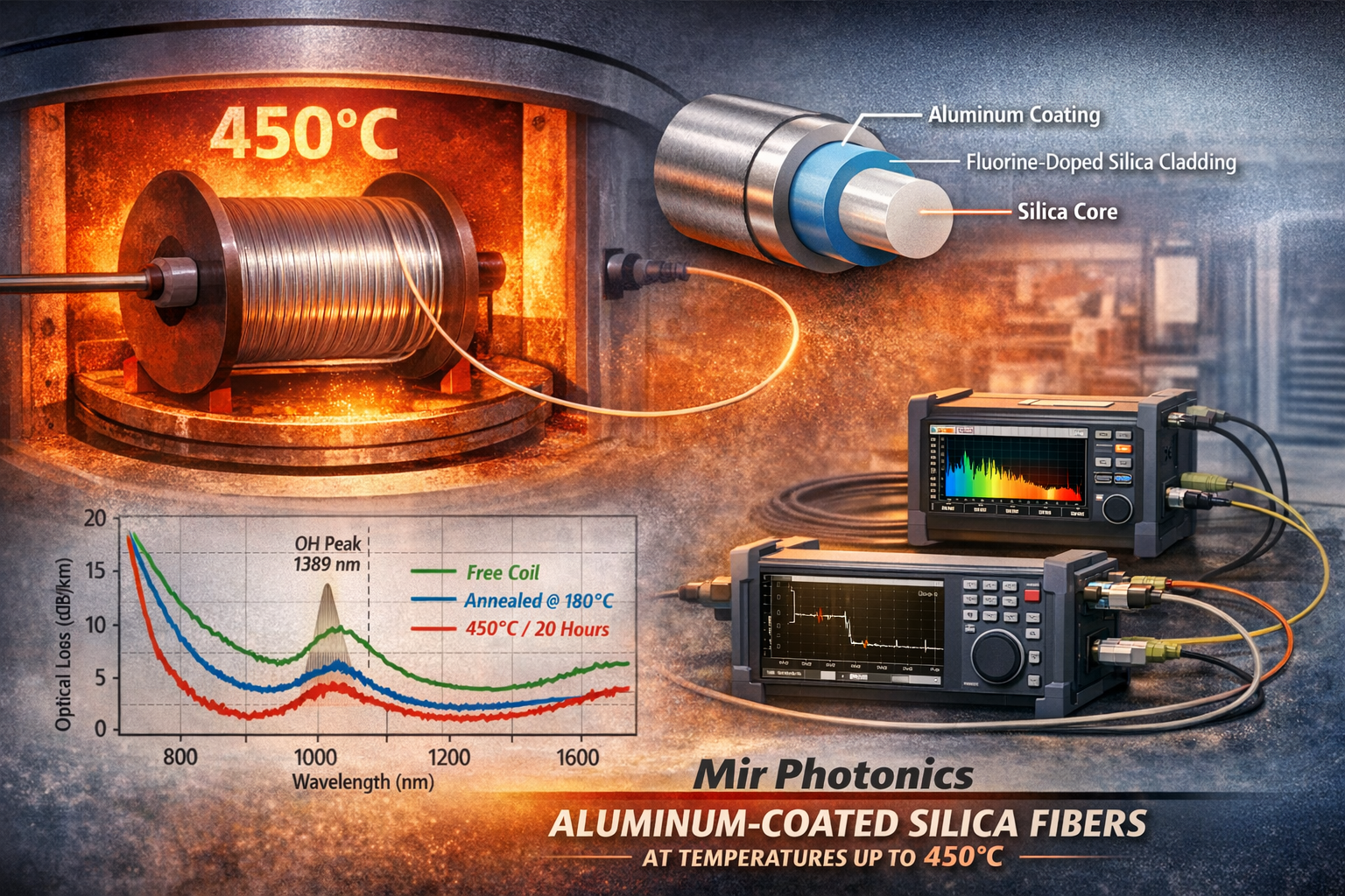 AL Coated Silica Fibers at Temperatures up to 450°C | Mir Photonics